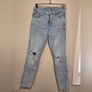 Old Navy Light Blue Ripped Skinny Jeans